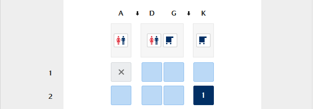 ANA First Class Seat Map