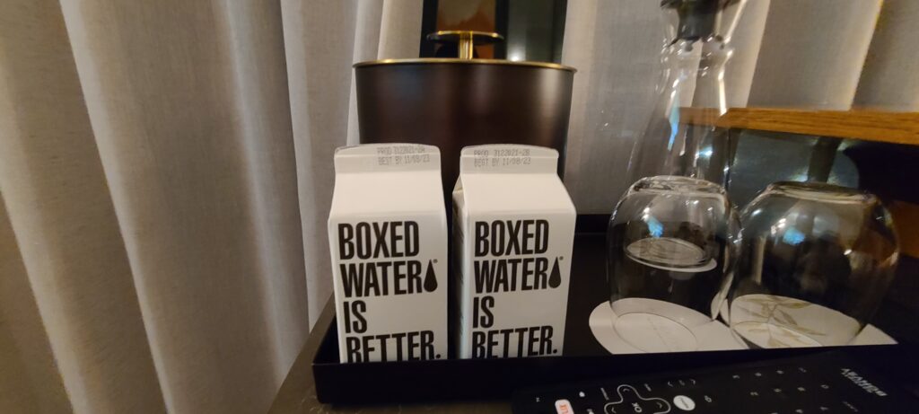 Hotel Citrine Complimentary Water Boxes