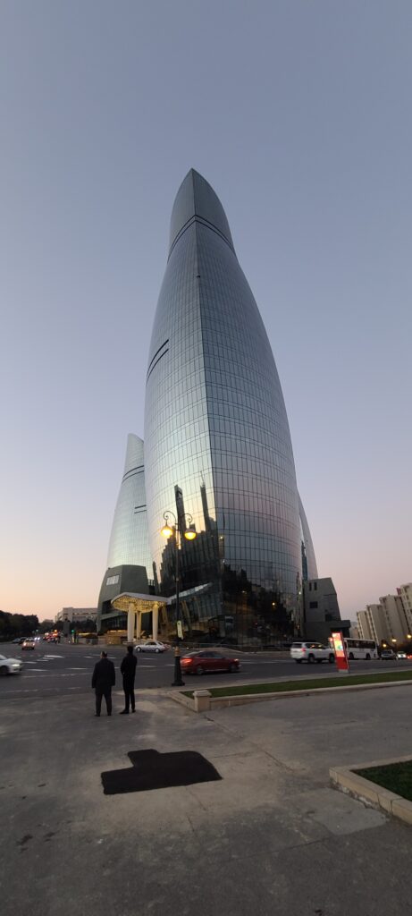 Flame Towers Baku Up Close