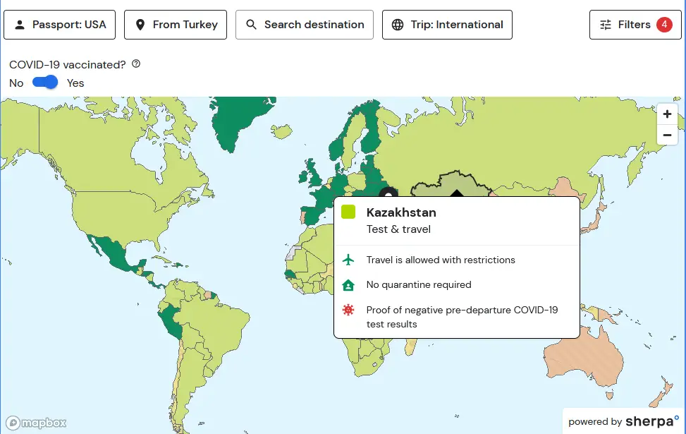 US Kazakhstan Travel Restriction