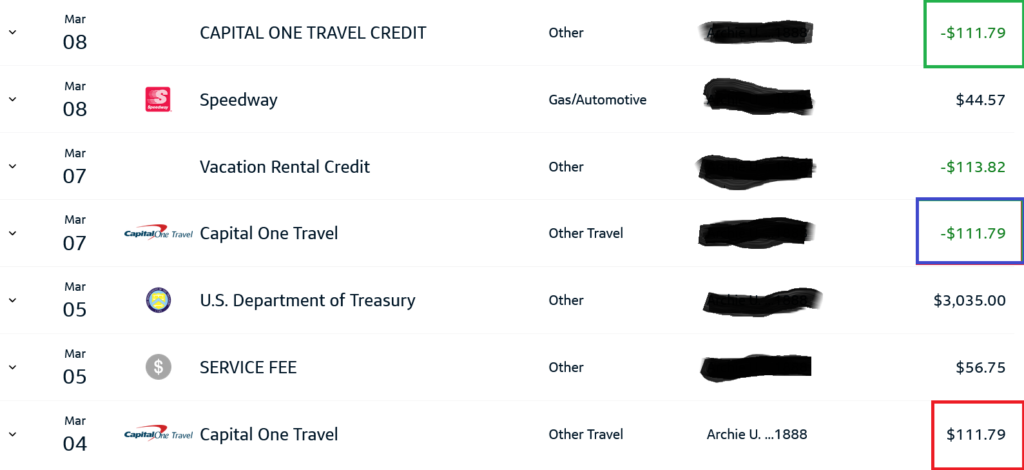 capital one travel cancellation refund