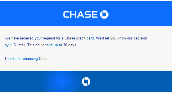 Chase 30 Day Message