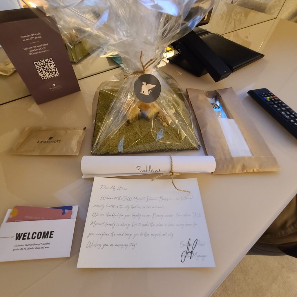 JW Marriott Istanbul Bosphorus- Welcome Baklava Gift