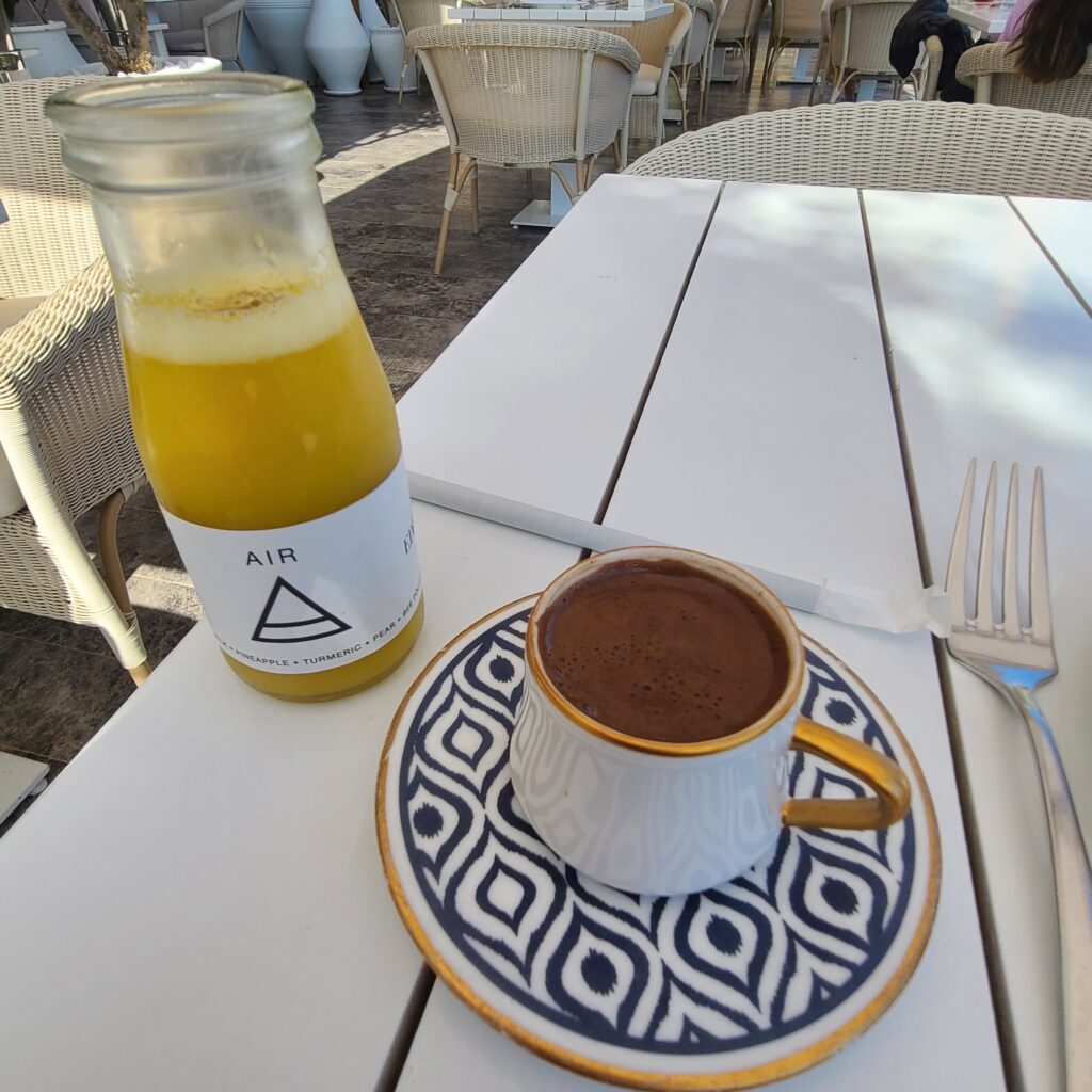 The Bodrum EDITION Turkish Coffee & Air Element Juice