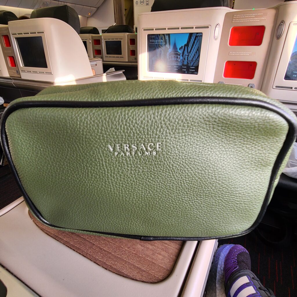 Turkish Airlines Business Class 777 Versace Bag