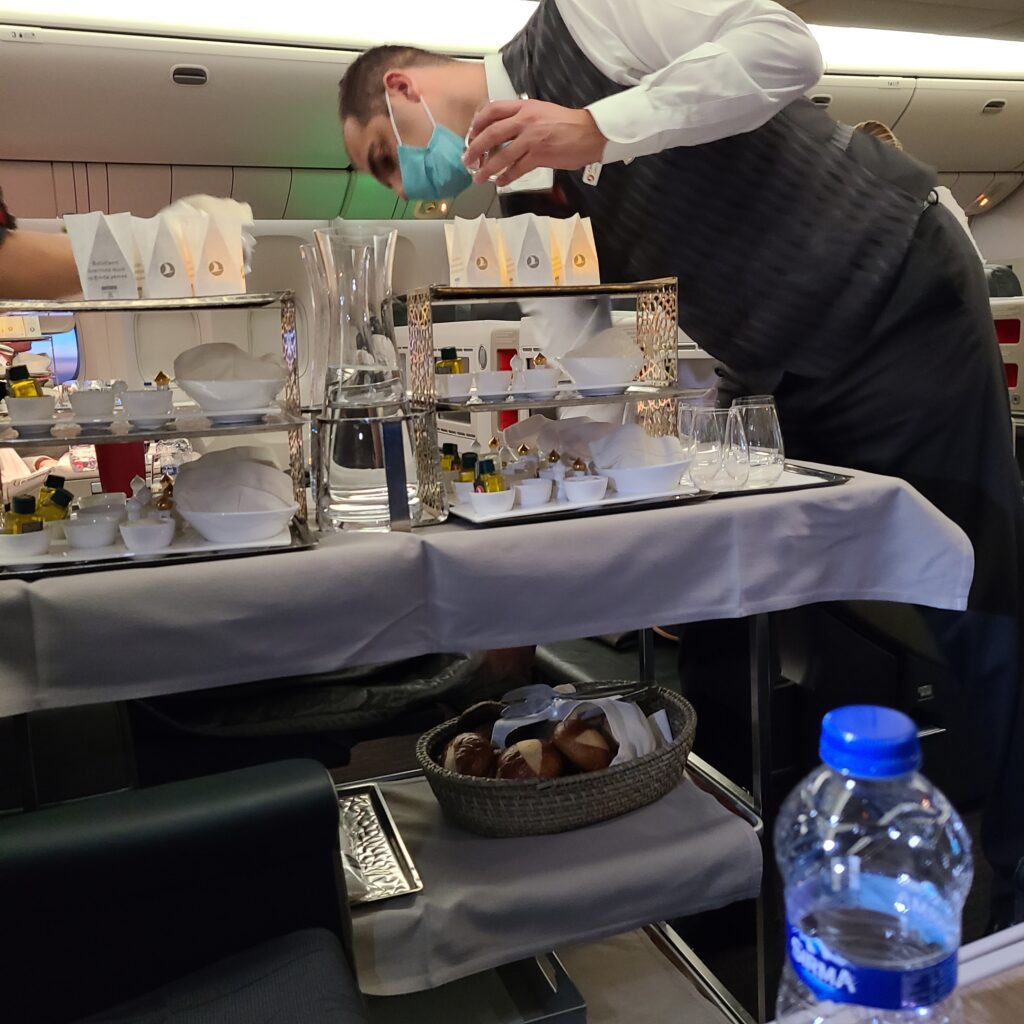 Turkish Airlines Business Class 777 Catering