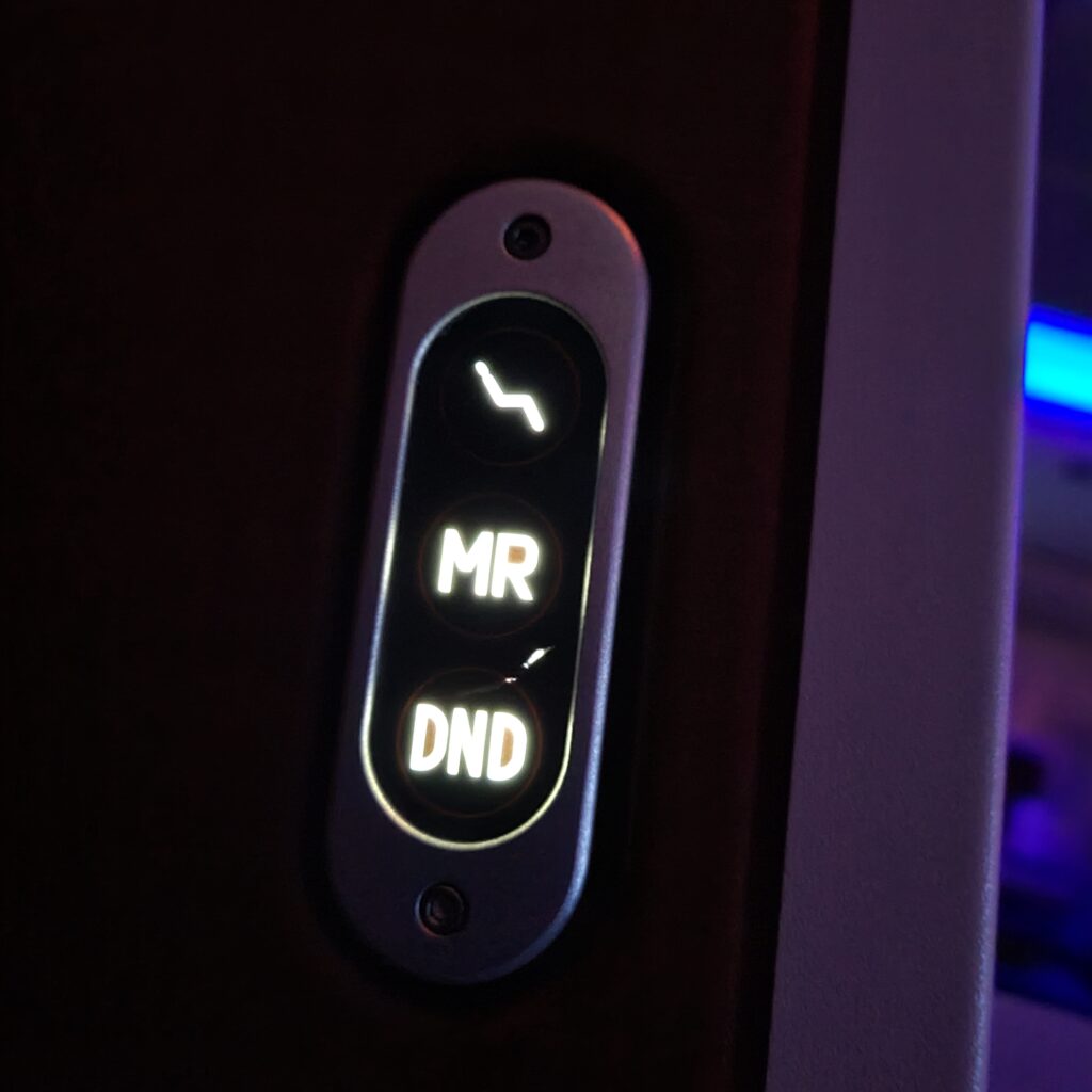 Turkish Airlines Business Class 777 Seat Controls (Lie-Flat Mode)