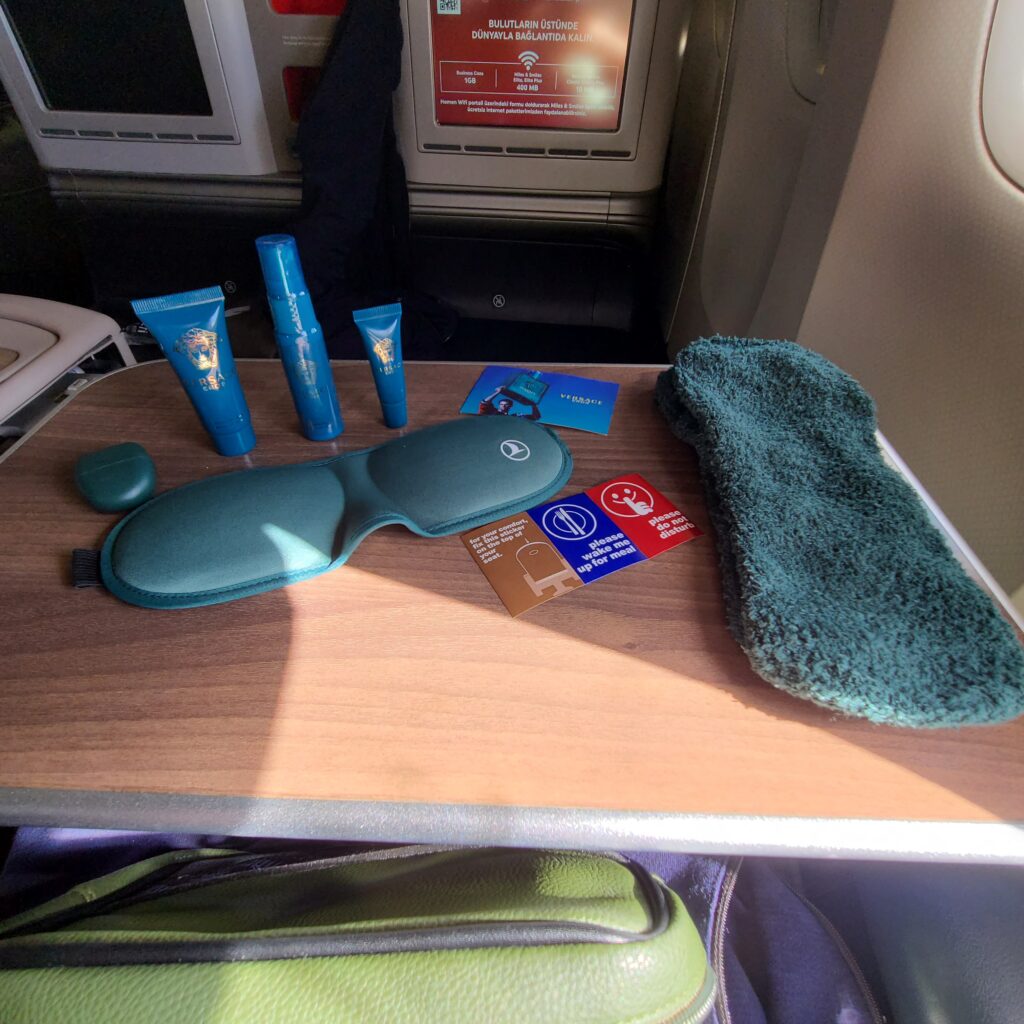 Turkish Airlines Business Class 777 Amenities