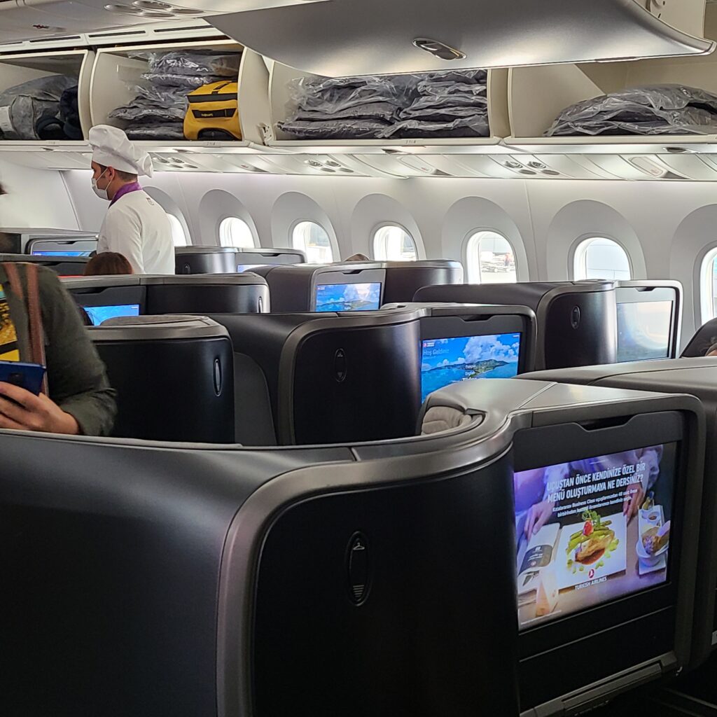 Turkish Airlines Business Class 787 Cabin