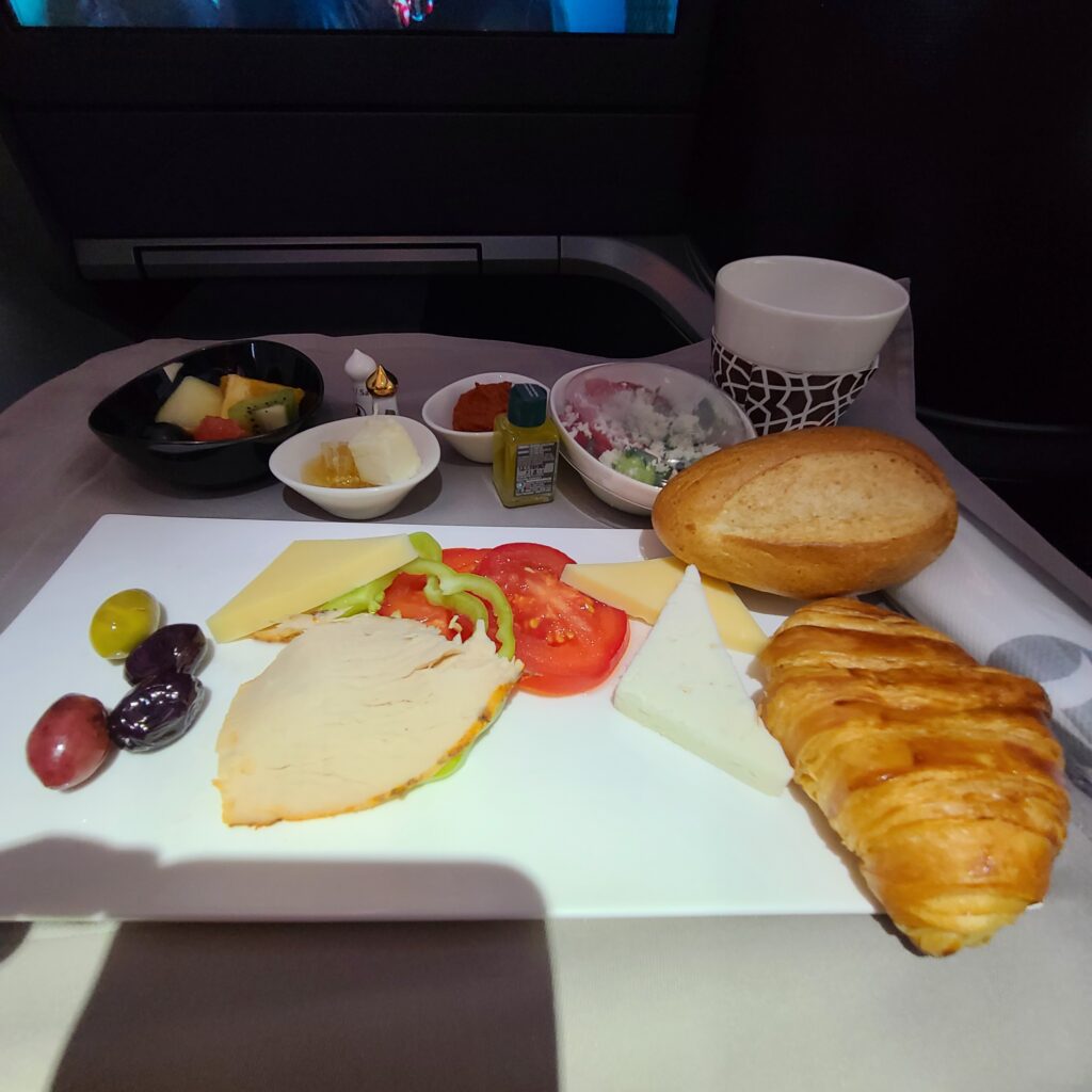 Turkish Airlines Business Class 787 Breakfast