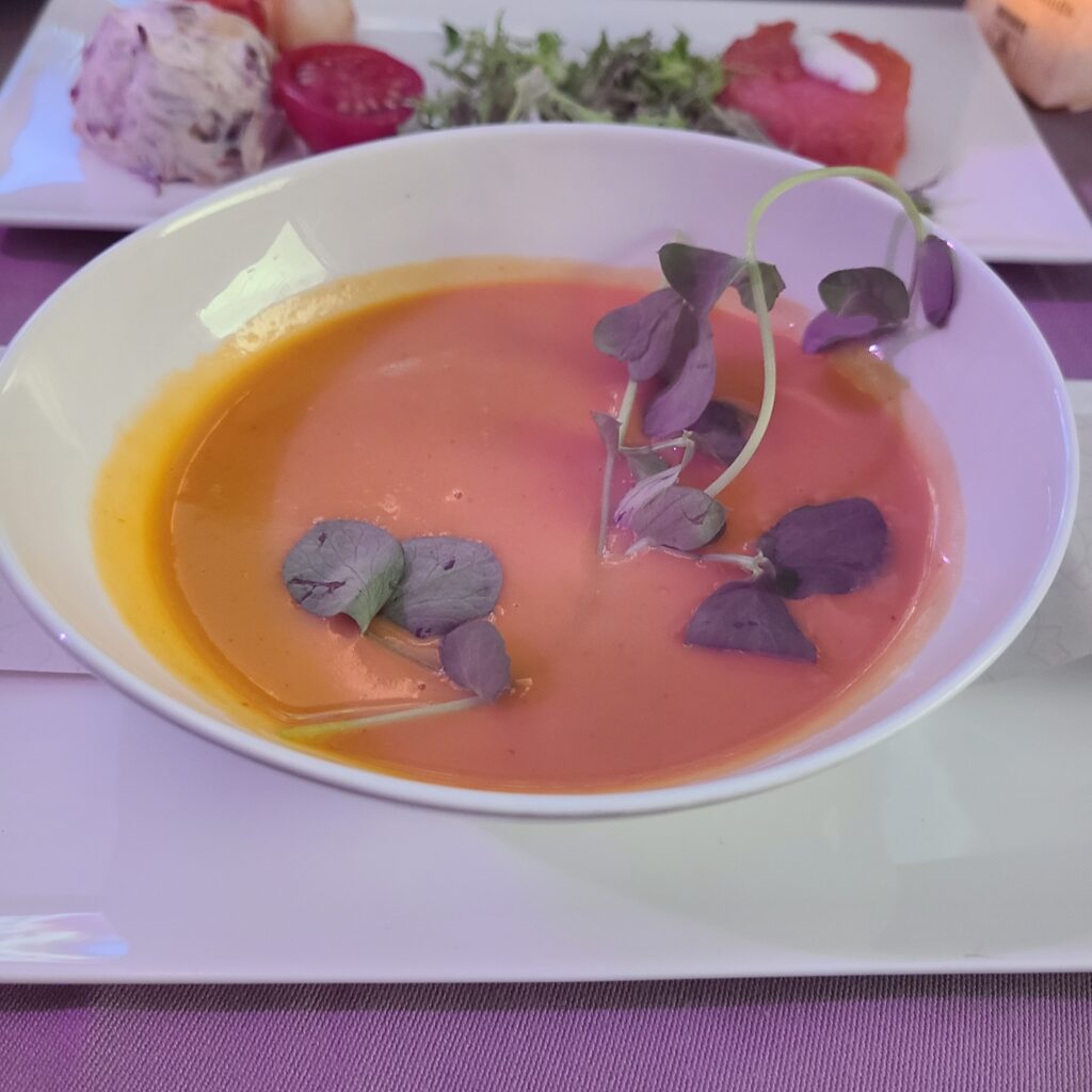 Turkish Airlines Business Class 787 Pumpkin Soup