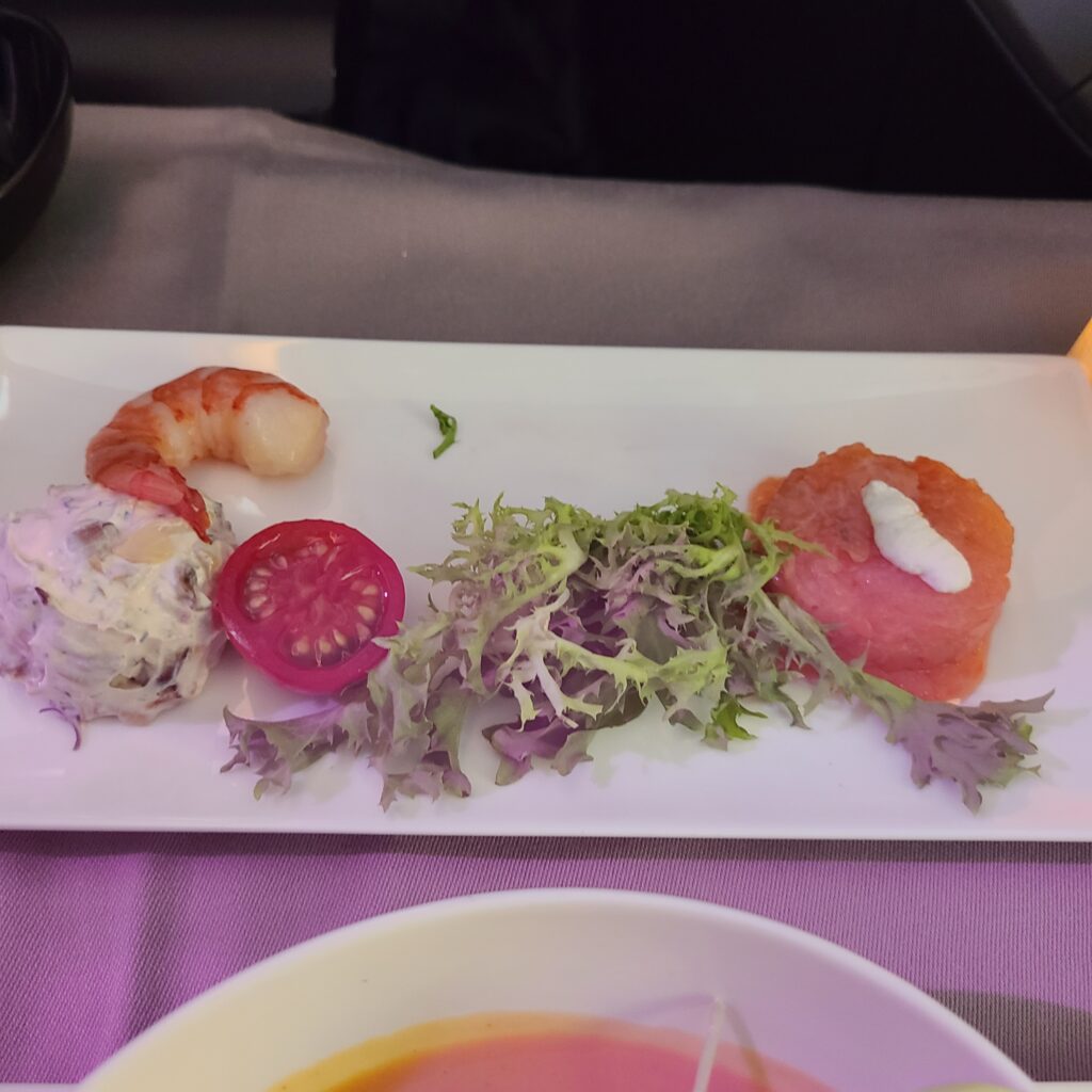 Turkish Airlines Business Class 787 Seafood Platter