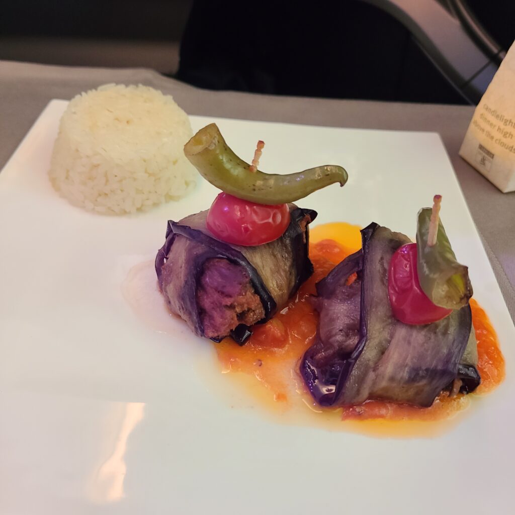 Turkish Airlines Business Class 787 Kebab