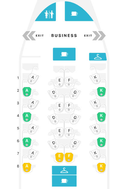 Turkish Airlines New Business Class 787-9 Seat Map