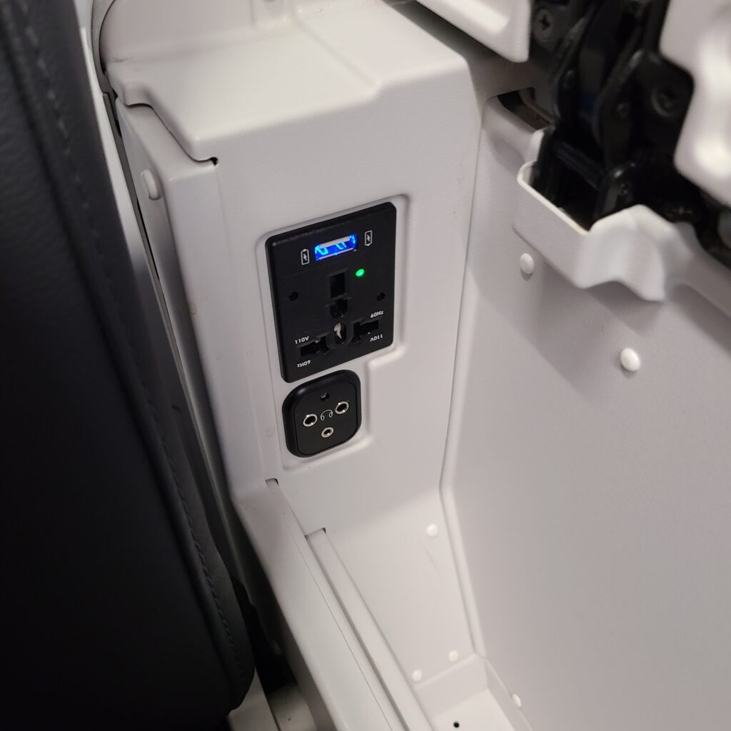 Turkish Airlines Business Class A321neo Seat Power Outlet