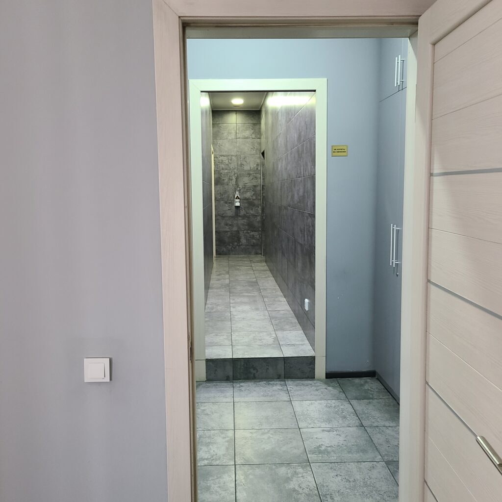 Manas International Airport Business Lounge Bathroom Hallway