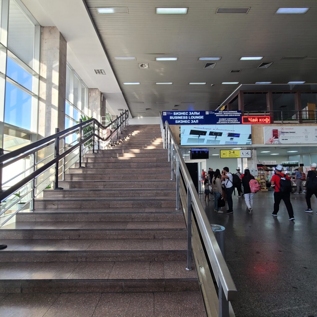 Manas International Airport Business Lounge Stairs to Lounge