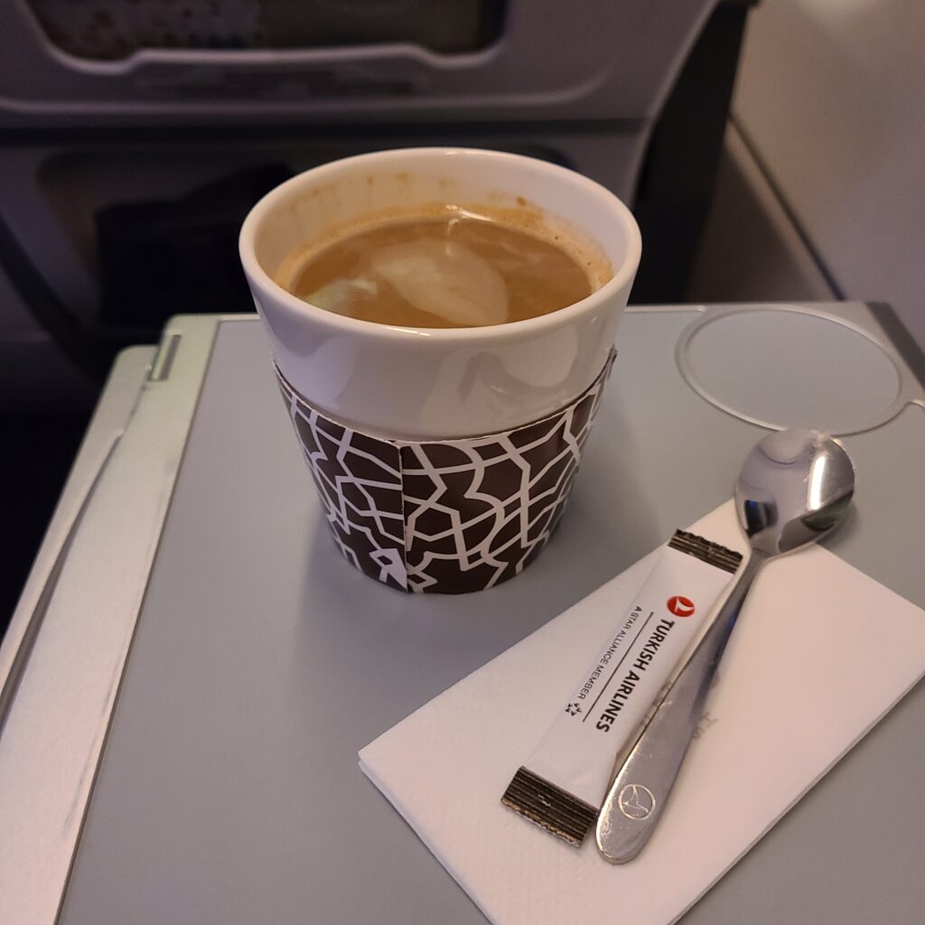 Turkish Airlines Business Class A321neo Coffee