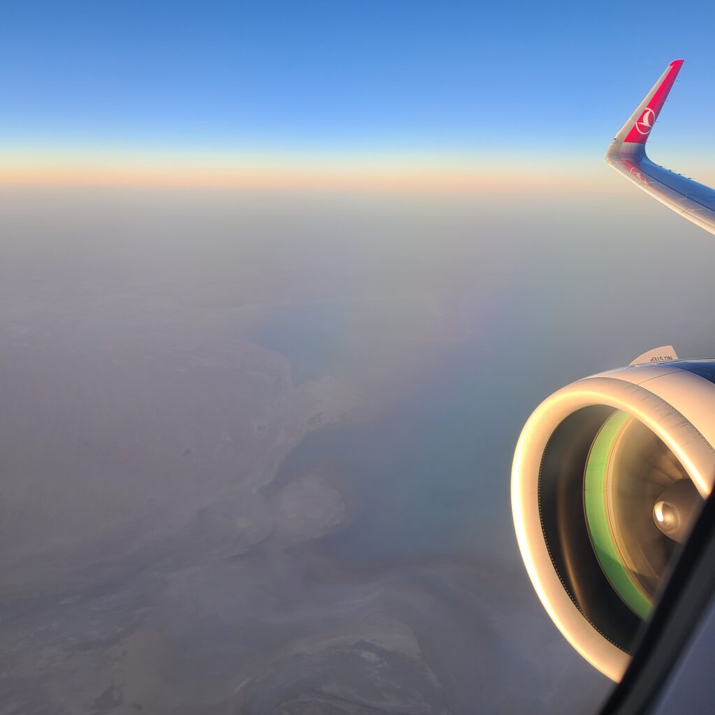 Turkish Airlines Business Class A321neo Flight View (Garabogazköl)