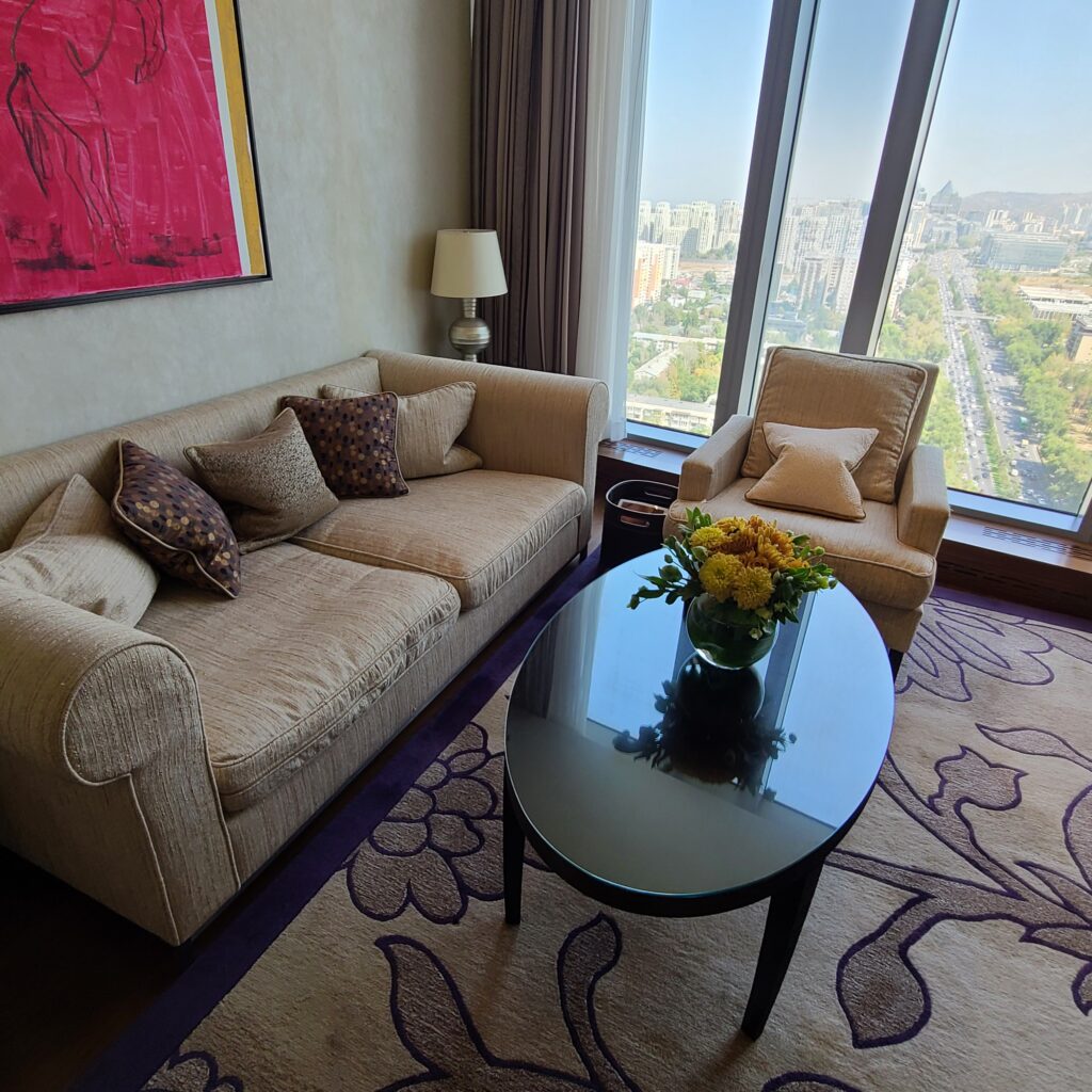 The Ritz-Carlton, Almaty Junior Suite Living Room Sofa