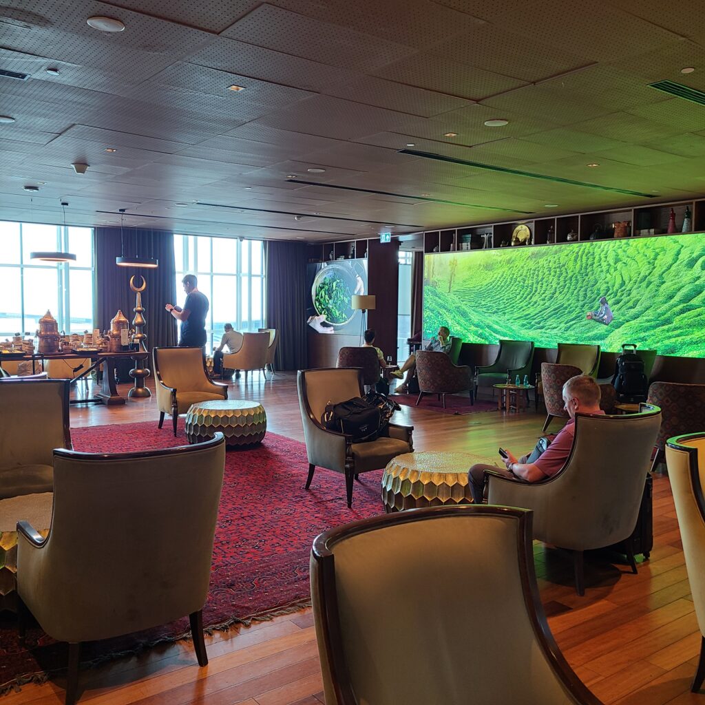 Turkish Airlines Business Class Lounge, Istanbul Airport Tea Garden