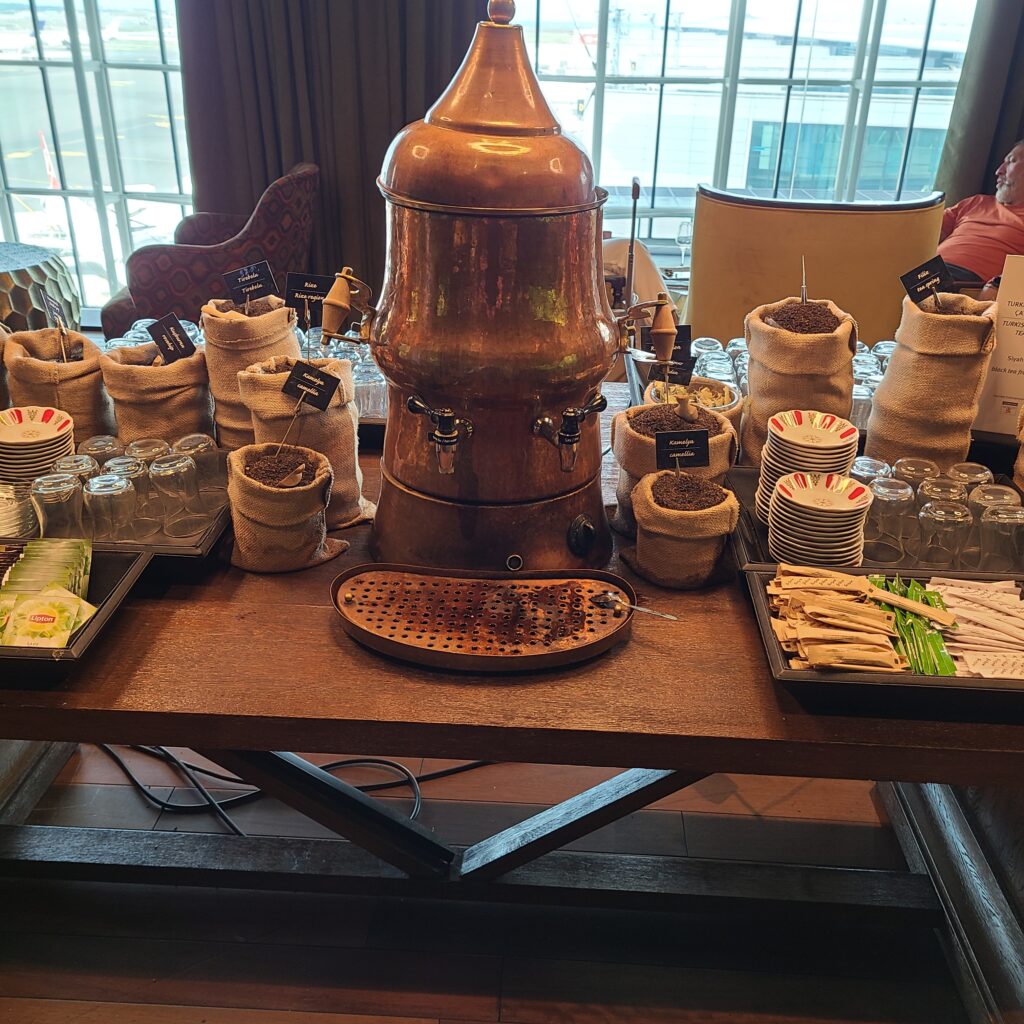 Turkish Airlines Business Class Lounge, Istanbul Airport Tea Garden Tea Station