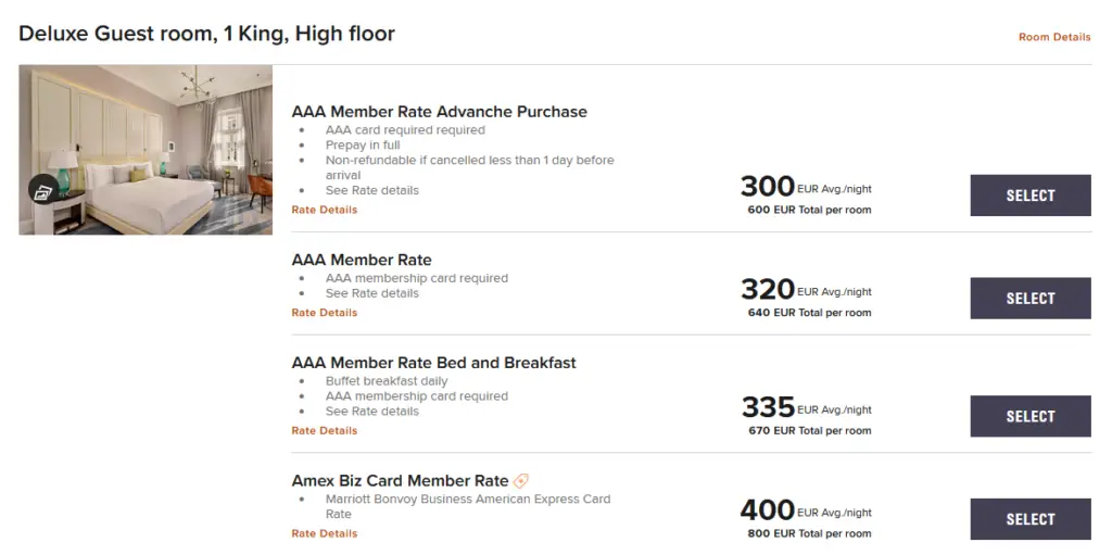AAA Marriott Bonvoy Rates