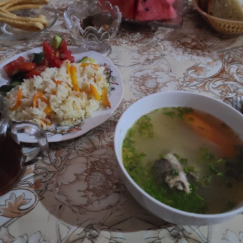 Yurt Camp Dinner- Plov and Shorpo