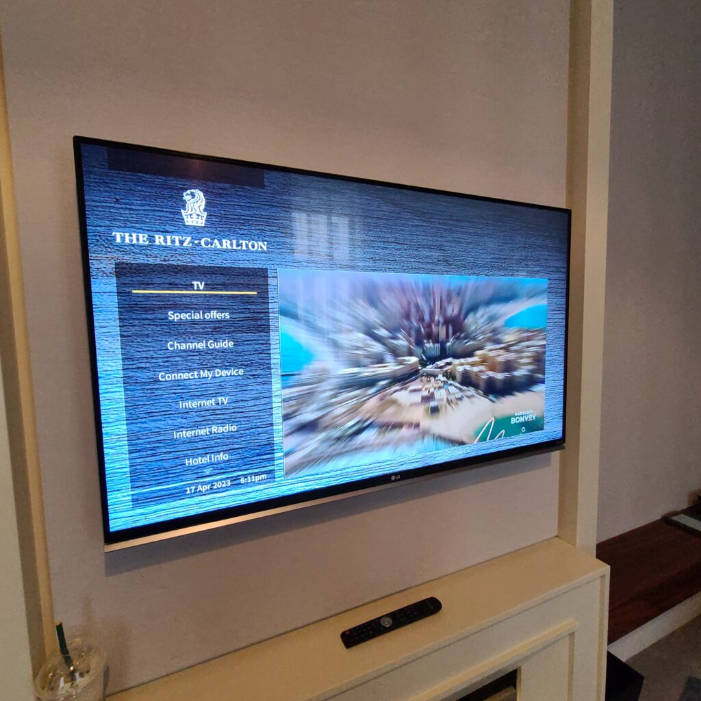 The Ritz-Carlton Budapest Family Suite Living Room TV