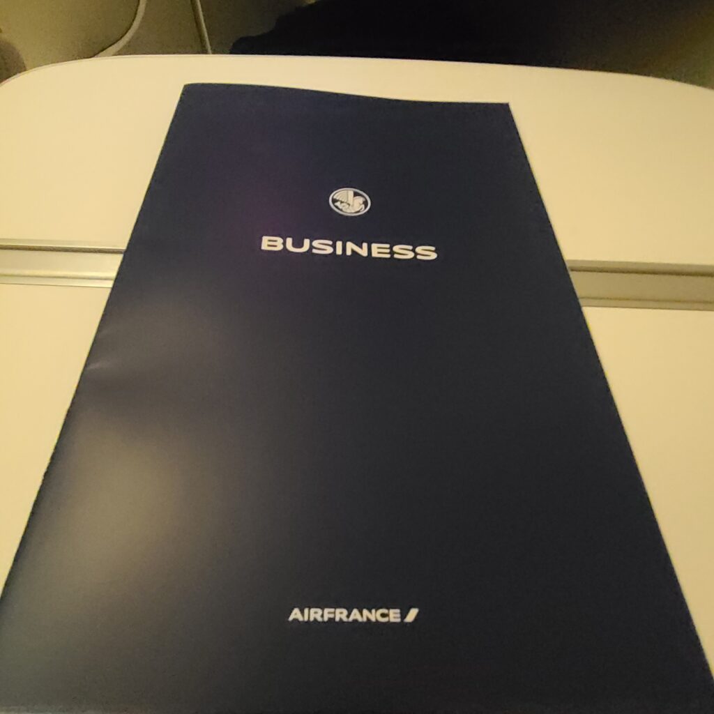 Air France Old Business Class Boeing 777-300ER Menu Cover