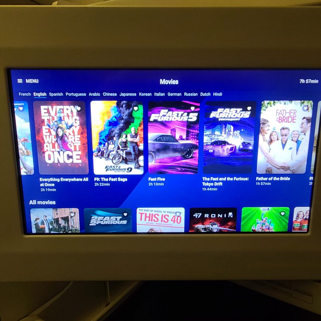 Air France Business Class Boeing 777-300ER IFE Movies
