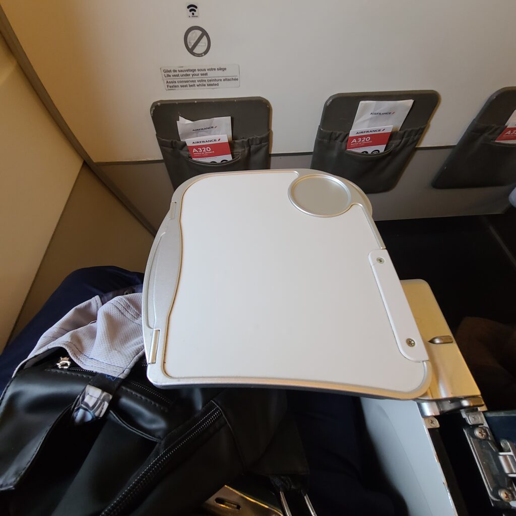 Air France Business Class Airbus A320 Tray Table Half Folded