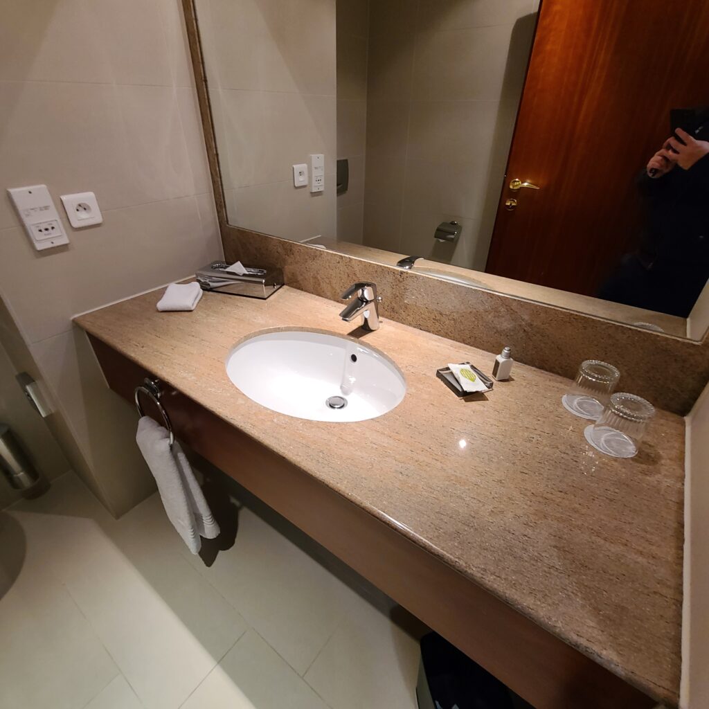 Prague Marriott Hotel Family Suite Half Bathroom Vanity