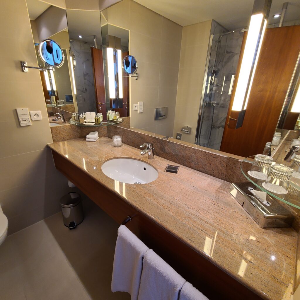 Prague Marriott Hotel Family Suite Bathroom Vanity