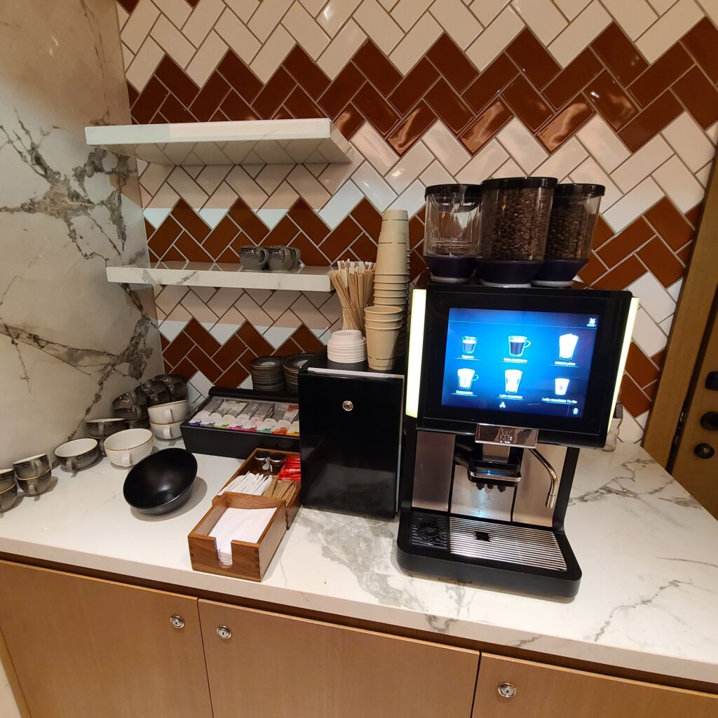 Prague Marriott Hotel Executive Lounge (M Club) Coffee Machine