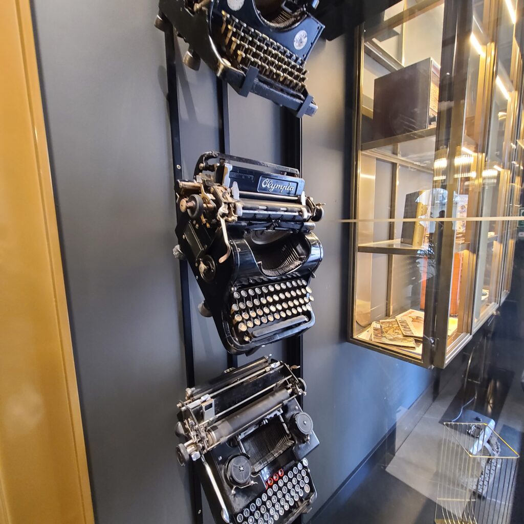 Garamond, Tribute Portfolio Lobby Typewriter Displays