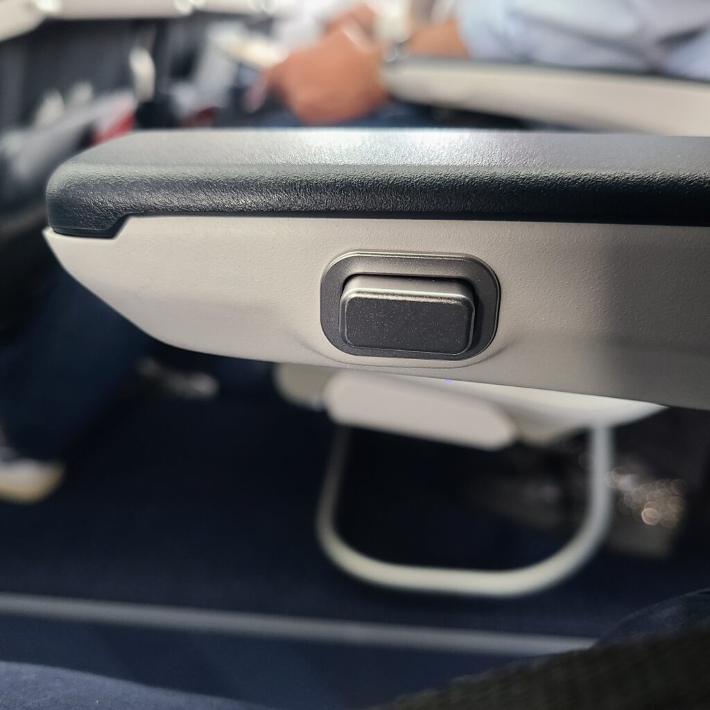Air France Airbus A220-300 Seat Recline Button