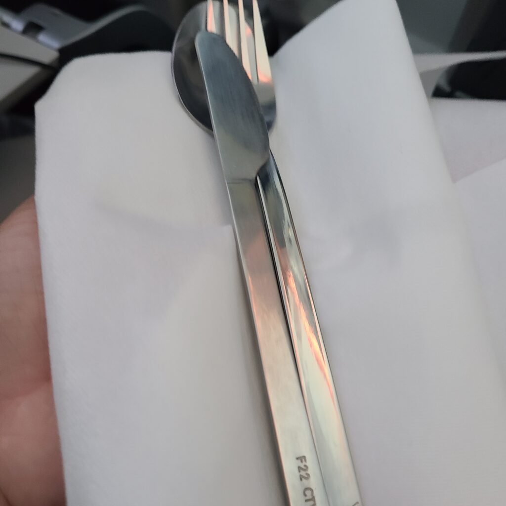 Qatar Airways Airbus A350-1000 Economy Class Silverware Cutleries