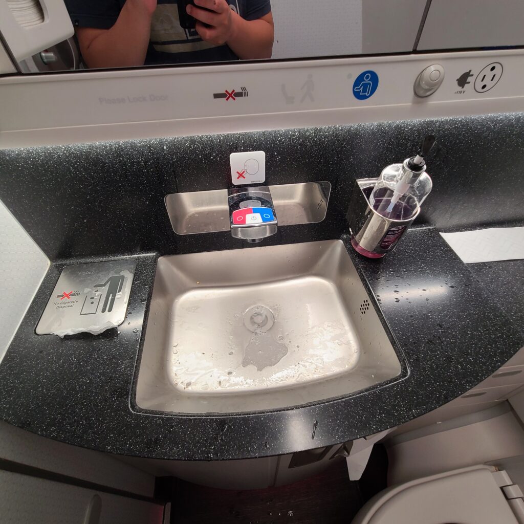 Qatar Airways Airbus A350-1000 Economy Class Lavatory Sink