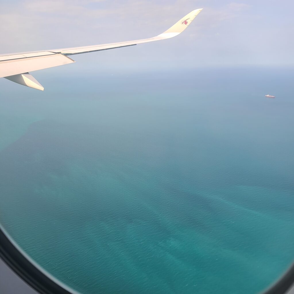 Qatar Airways Blue Water View