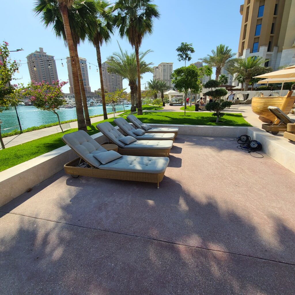 St. Regis Marsa Arabia Outdoor Poolside Lounge Chairs