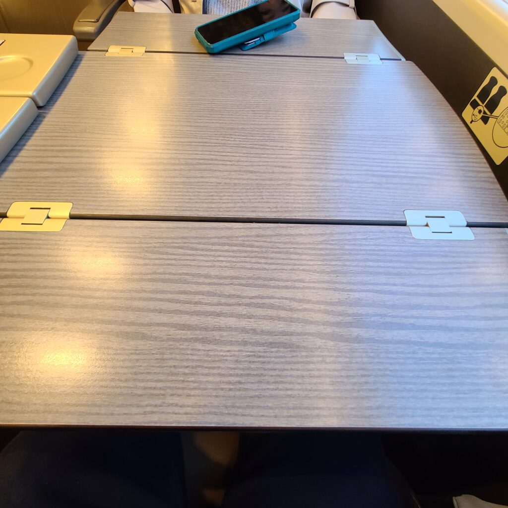 Frecciarossa Business Class Seats Table Extended
