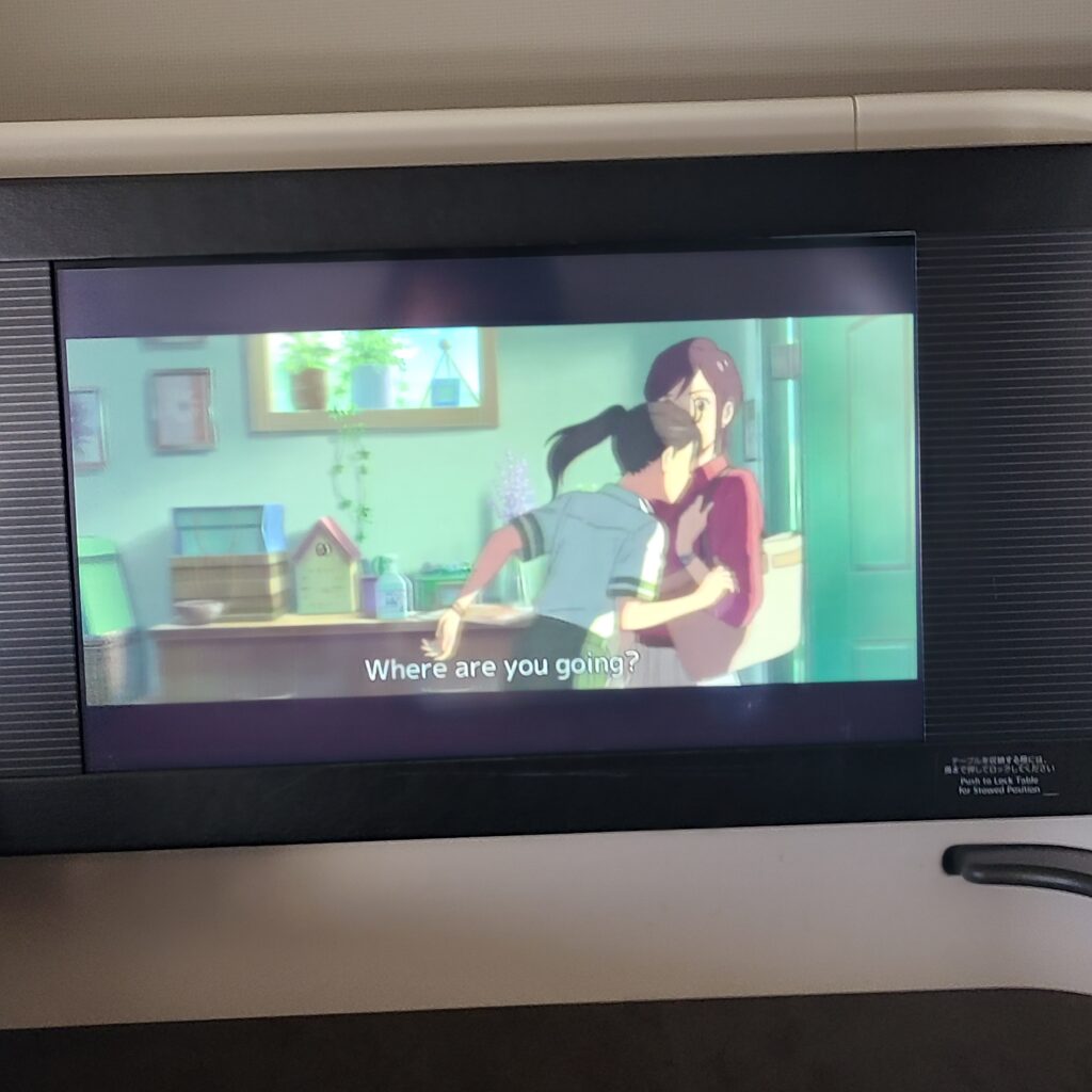 Japan Airlines First Class 777 Entertainment Screen