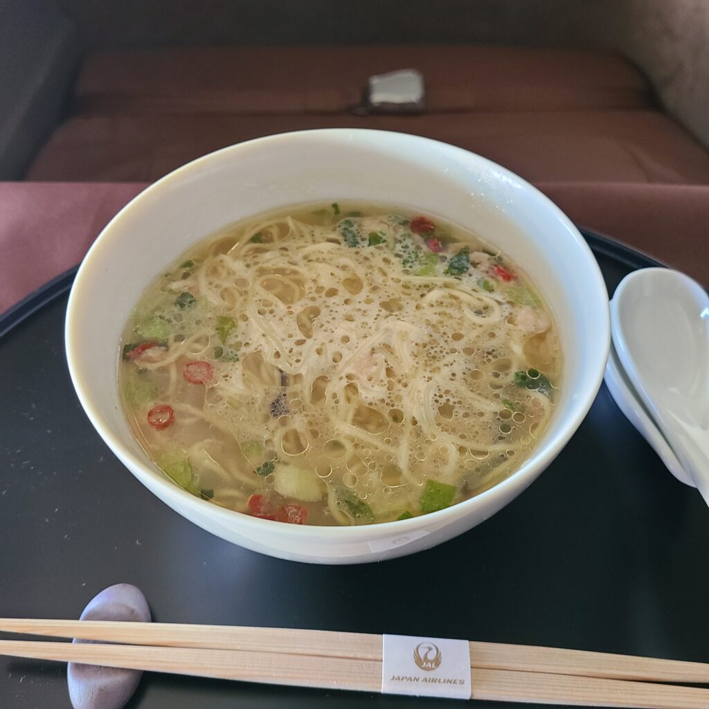 JAL Boeing 777-300ER First Class Vegetable Ramen