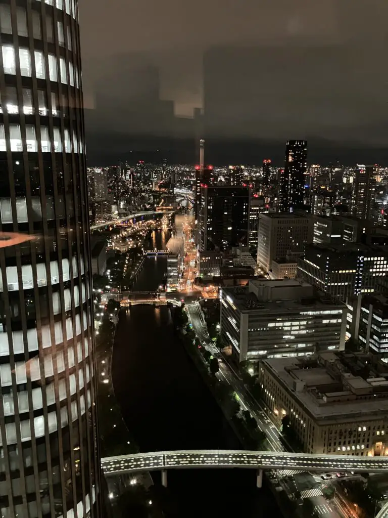 Conrad Osaka Executive Room View at Night