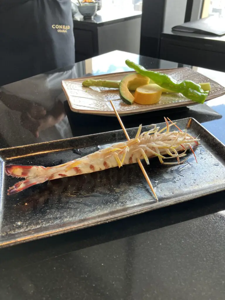 Conrad Osaka Kura Teppanyaki Tiger Shrimp
