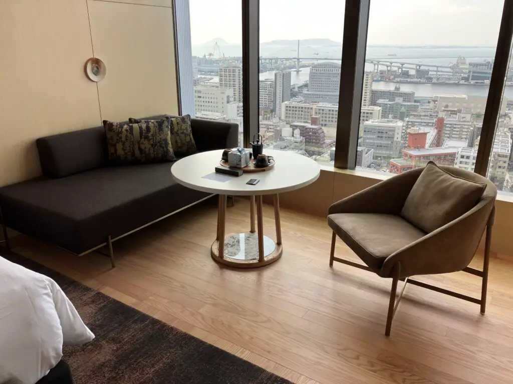 Ritz-Carlton Fukuoka Deluxe Room Living Area