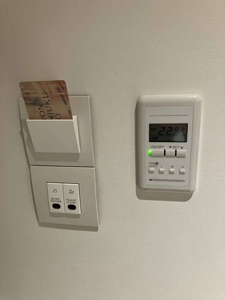 Kimpton Shinjuku Tokyo Premium Room Controls