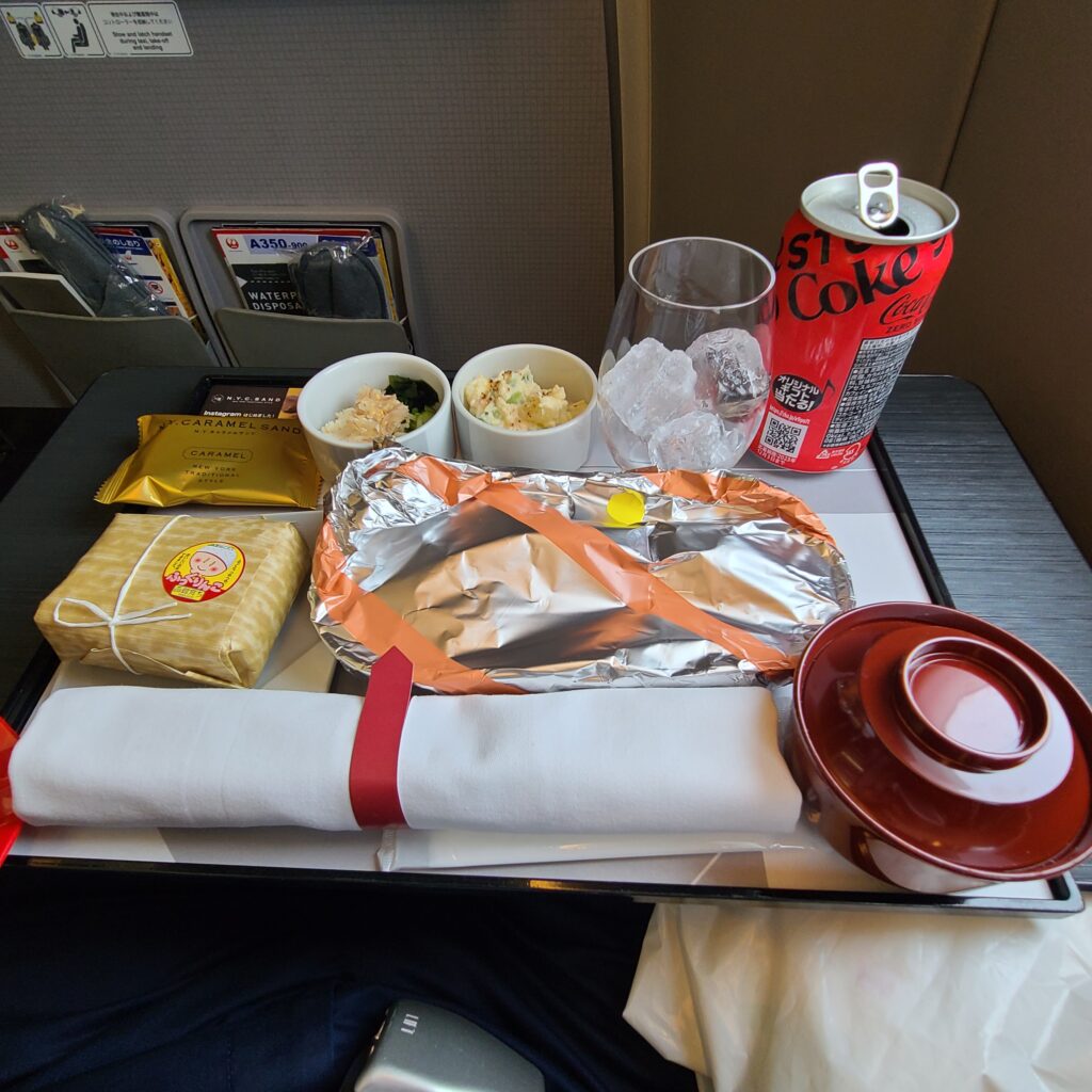JAL Airbus A350-900 Domestic First Class Dinner
