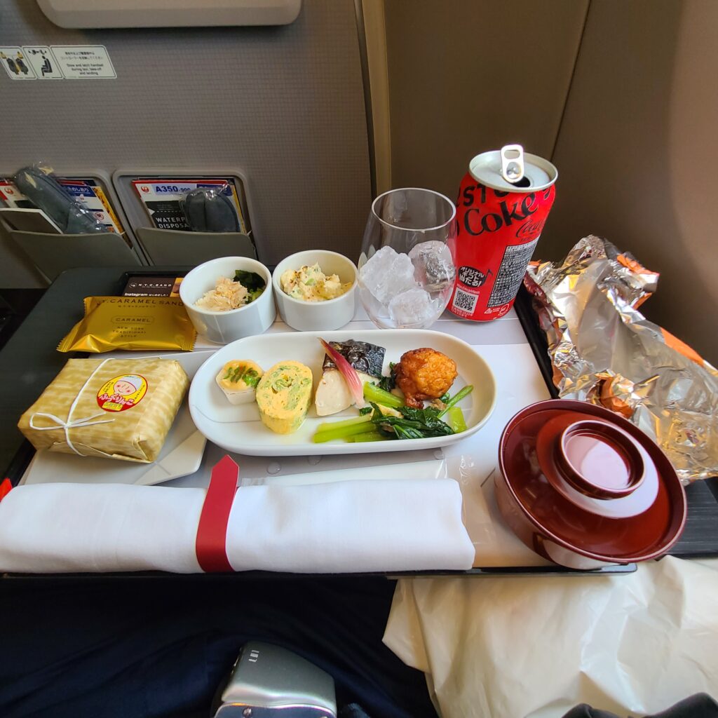 JAL Airbus A350-900 Domestic First Class Dinner